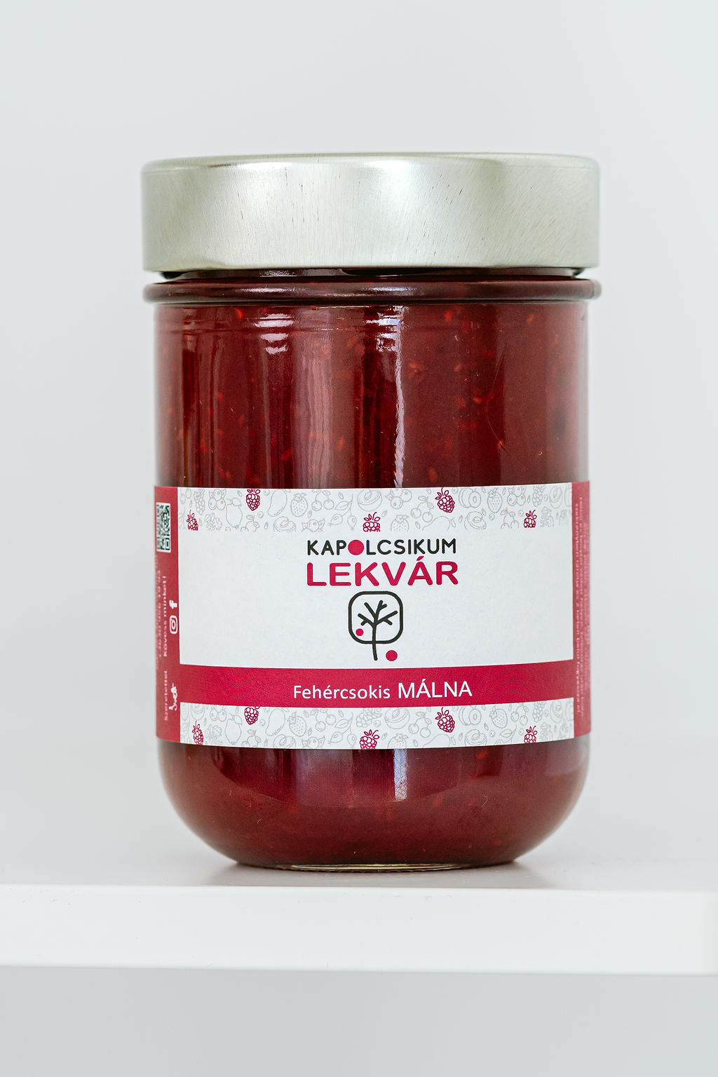 Fehércsokis málnalekvár 345g