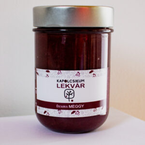 Étcsokoládés meggylekvár 345g